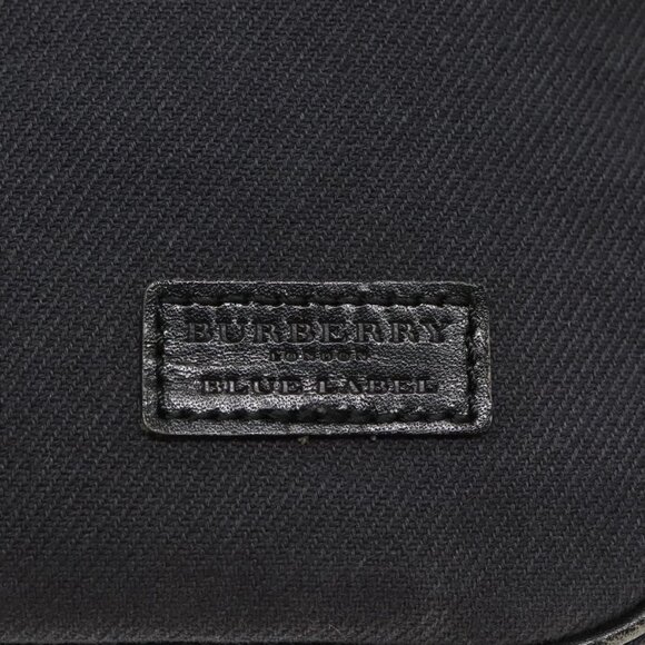 BURBERRY Blue Label Hand Bag Canvas Navy Auth ti2805 - Picture 12 of 16